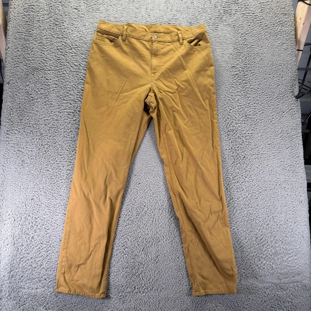 Banana Republic Pant Mens 36x33 Brown Cotton Chino Straight Leg Business Preppy